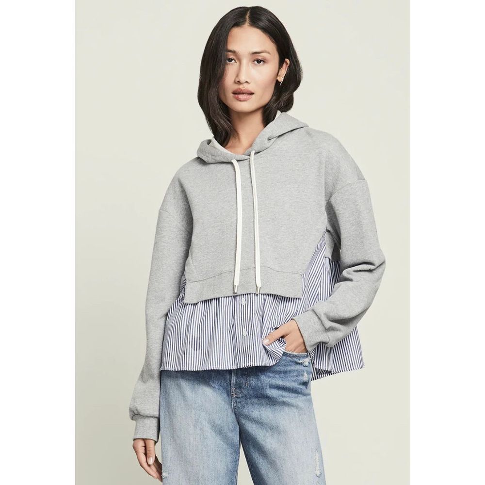 Veronica Beard  Hoodie w/ Shirt Attached L